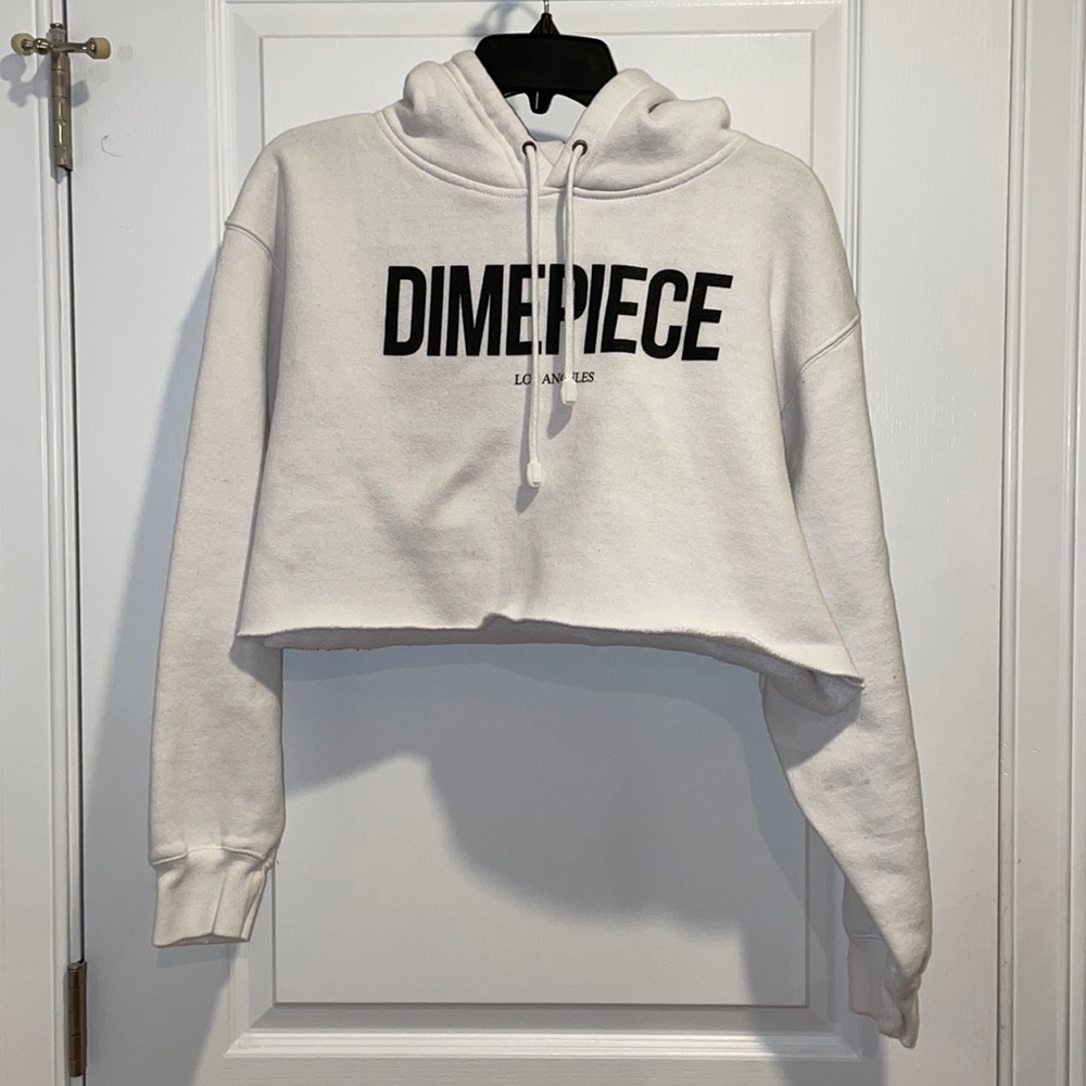 Crop Dimepiece white sweatshirt